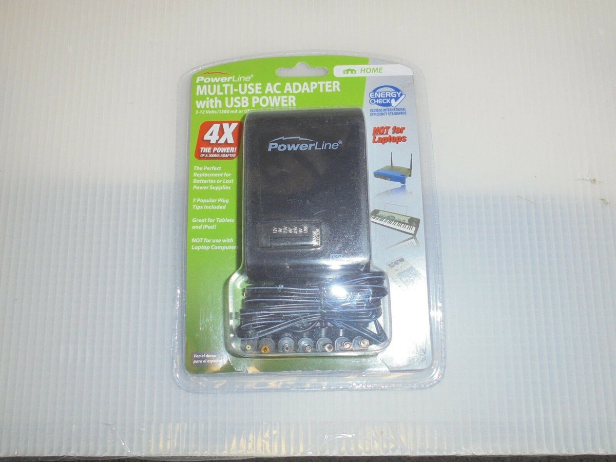 PowerLine Multi-use AC Adaptador Transformer With USB Power ...