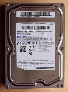 内蔵型ハードディスクドライブ Samsung HD103SJ 1TB HDD Samsung HD103SJ/U - 1TB 7.2K RPM SATA 3.5